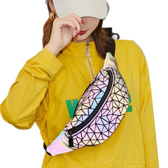 Luminous Waist Bags Reflective Chest Packs for Women Ladies Unisex