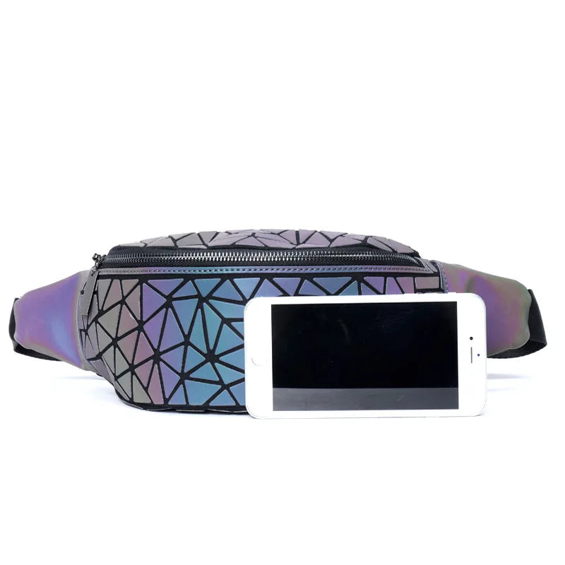 Luminous Waist Bags Reflective Chest Packs for Women Ladies Unisex