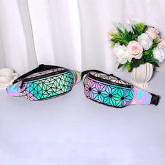 Luminous Waist Bags Reflective Chest Packs for Women Ladies Unisex
