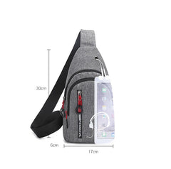 Luminous Oxford Chest Bag Messenger Bag Anti Theft Sling Bag