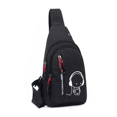Luminous Oxford Chest Bag Messenger Bag Anti Theft Sling Bag