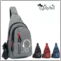 Luminous Oxford Chest Bag Messenger Bag Anti Theft Sling Bag