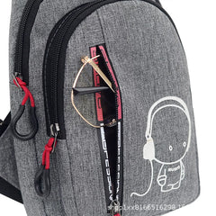 Luminous Oxford Chest Bag Messenger Bag Anti Theft Sling Bag