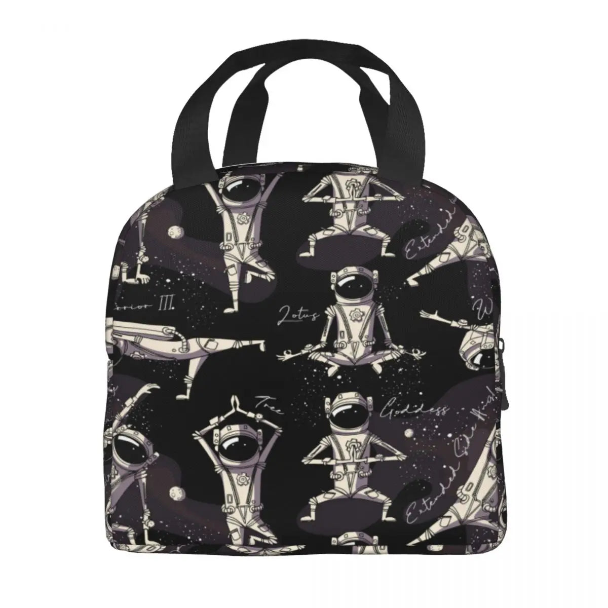 Astronaut Yoga Poses in Space Insulated Lunch Bag