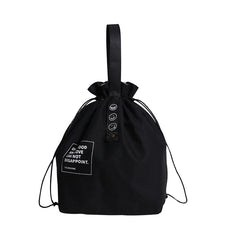 Canvas Lunch Bag Drawstring Insulated Cold Storage Camping Student Office