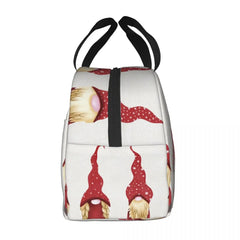 Christmas Gnomes Insulated Lunch Bag Tote Cooler Bento Pouch