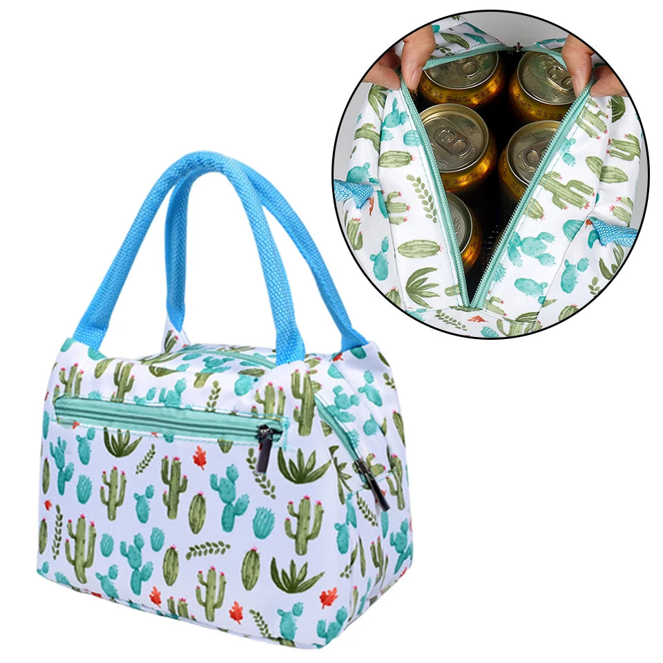 Insulated Lunch Bag Cooler Tote Portable Canvas Thermal Cold Food Container