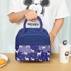 Canvas Lunch Bag Cooler Tote Insulated Box Thermal Cold Food Container