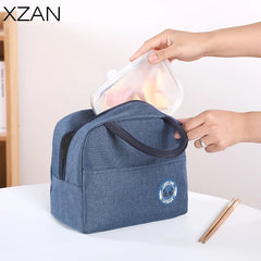 Lunch Bag Cooler Tote Insulated Box Canvas Thermal Cold Food Container