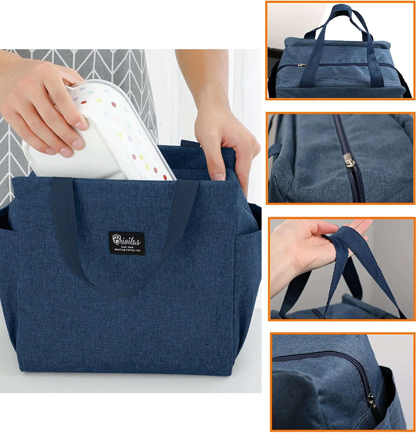 Portable Insulated Lunch Bag Cooler Tote Thermal Cold Picnic Food Container