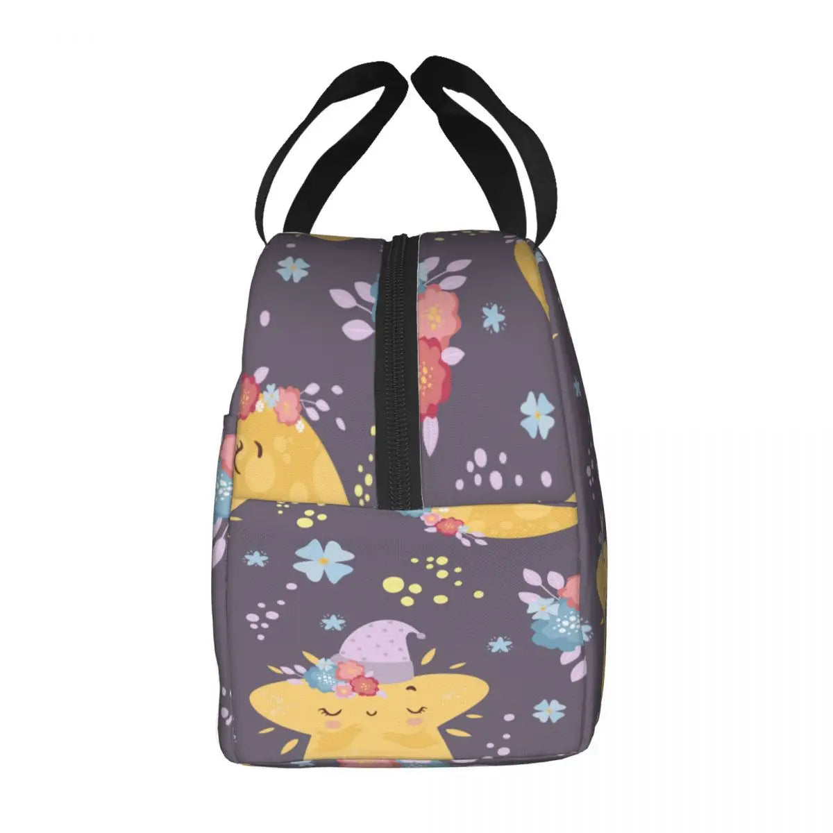 Moon Stars Lunch Bag Thermal Insulated Tote Cooler Bento Pouch Food Storage