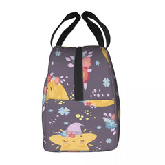 Moon Stars Lunch Bag Thermal Insulated Tote Cooler Bento Pouch Food Storage