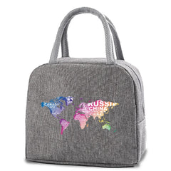 Insulated Lunch Bag Food Cooler Bags for Women - Travel Print Handbag