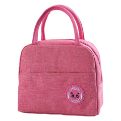Food Print Canvas Lunch Bag Insulated Cooler Tote Portable Organizer