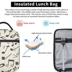 Music Notes Insulated Lunch Bag