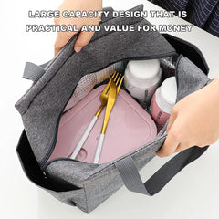 Insulated Japan Cat Print Lunch Bag Thermal Portable Bento Pouch High Capacity