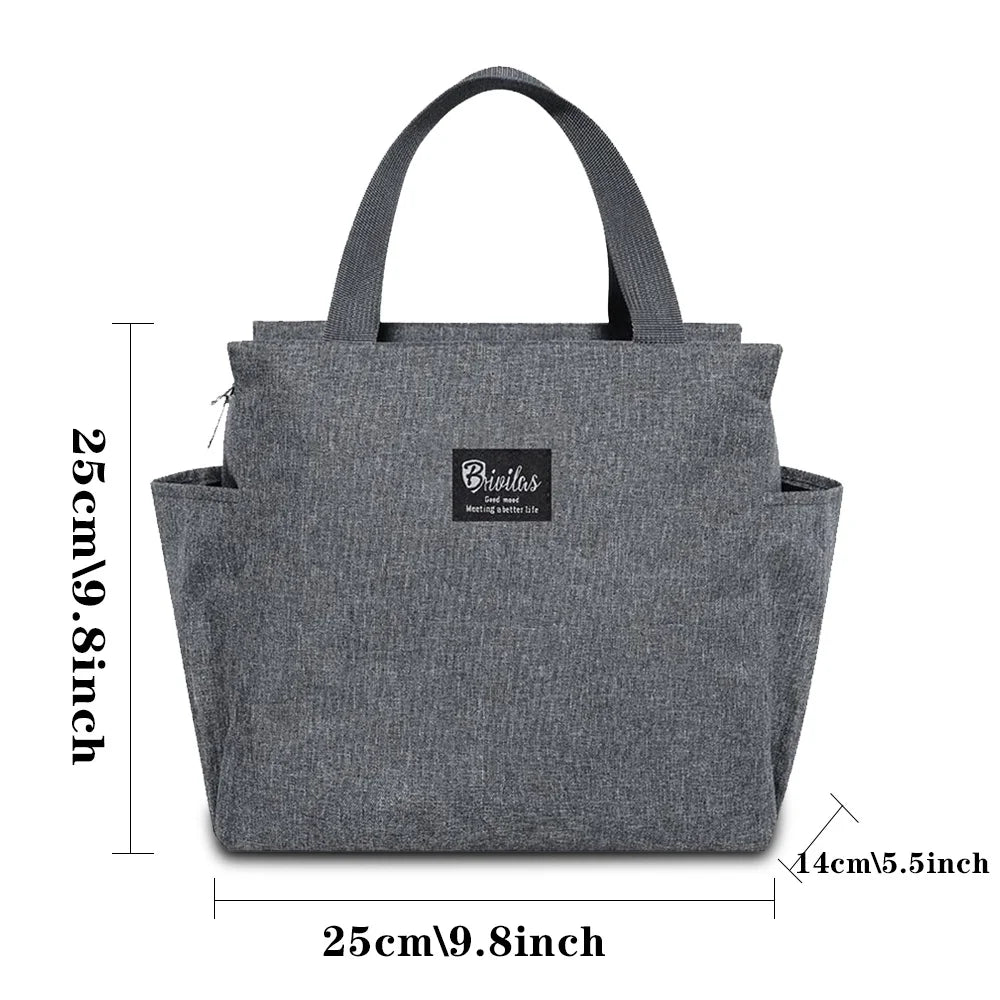 Insulated Japan Cat Print Lunch Bag Thermal Portable Bento Pouch High Capacity