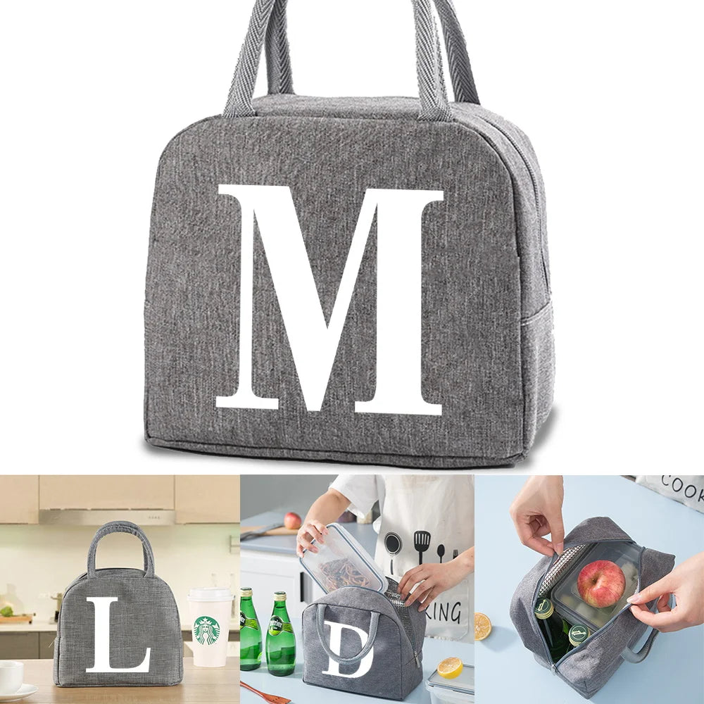 Insulated Lunch Bag Women's Cooler Kid Food Thermal Organizer Canvas Tote Pouch