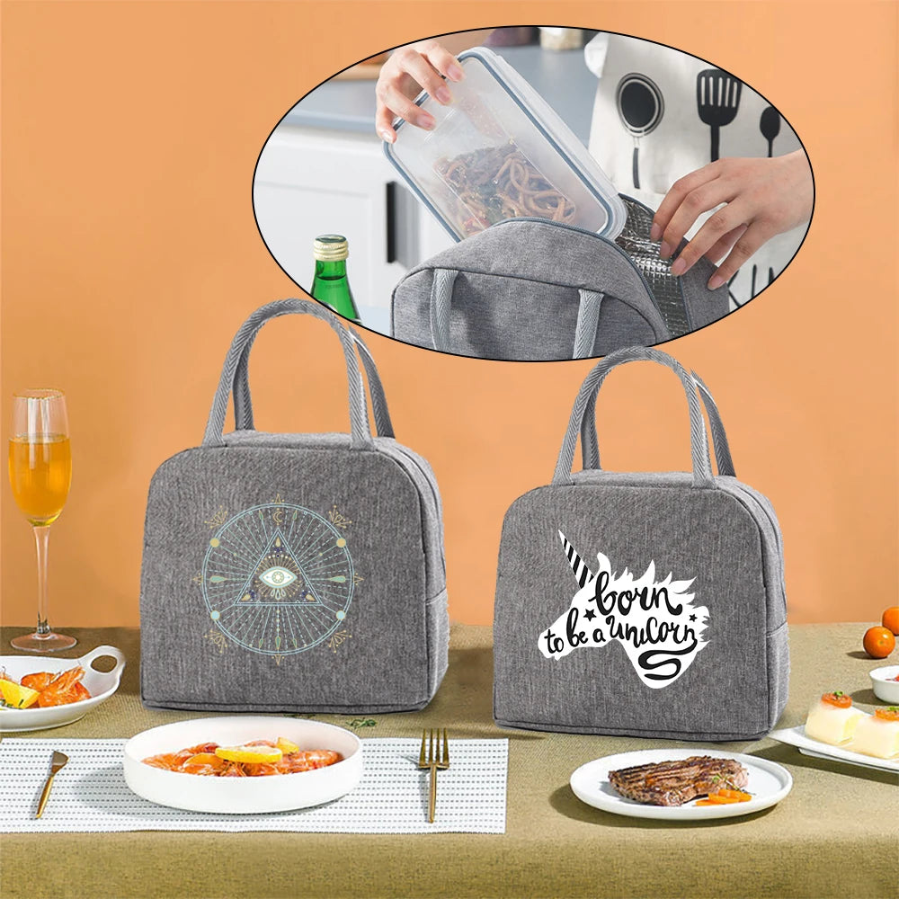 Insulated Cooler Lunch Bag Women Kids Thermal Lunch Box Organizer