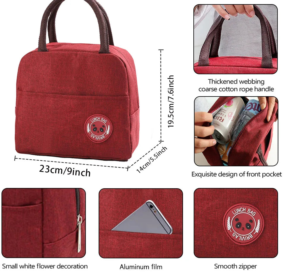 Initials Print Insulated Lunch Bag Thermal Cooler 26 - Bento Pouch Tote
