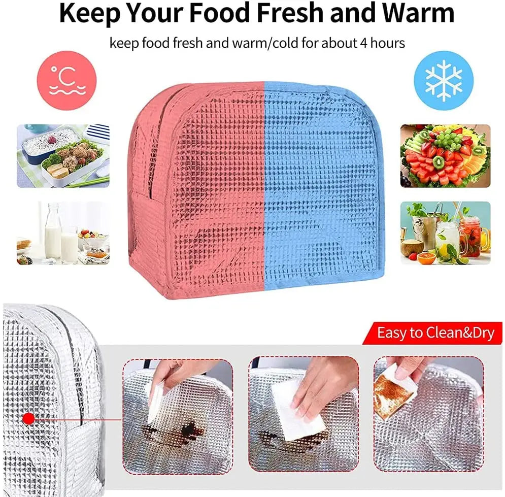 Initials Print Insulated Lunch Bag Thermal Cooler 26 - Bento Pouch Tote