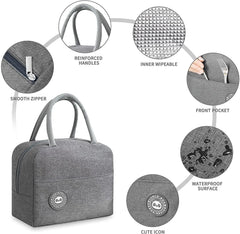 Lunch Bag Ladies Insulated Cooler Bags Food Thermal Lunch Box for Women's Kids