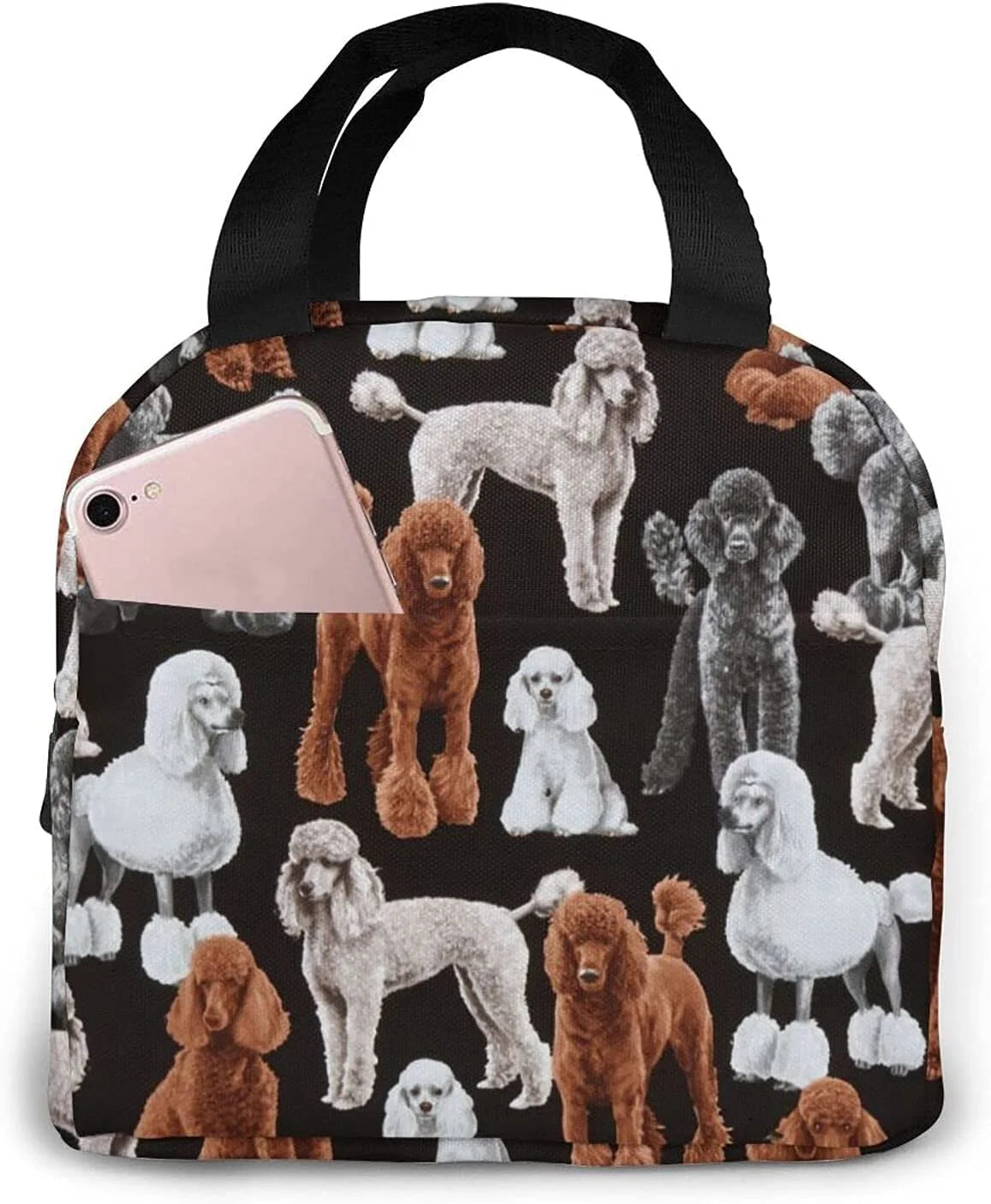 Oodles Of Poodles Lunch Bag Insulated Tote Reusable Waterproof