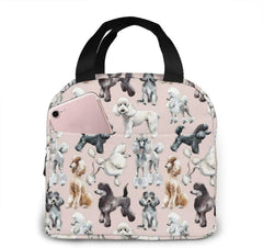 Oodles Of Poodles Lunch Bag Insulated Tote Reusable Waterproof