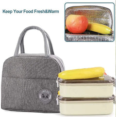 Food Thermal Lunch Box Insulated Cooler Bag Handbag Portable Picnic Packet