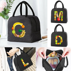 Insulated Cooler Canvas Lunch Bag for Women Portable Kids Thermal Handbag
