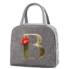Golden Flower Insulated Cooler Bag Kids Thermal Lunch Box Organizer