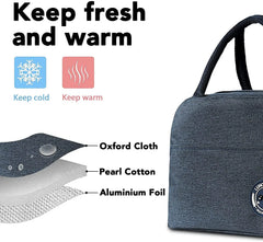 Women Insulated Cooler Lunch Bag Work Food Thermal Lunch Box