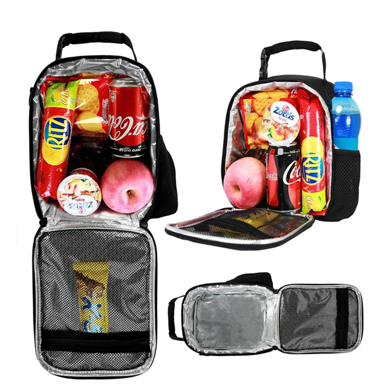 Insulated Football Lunch Bag for Kids Portable Waterproof Meal Ice Pack