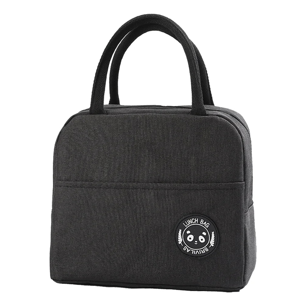 Insulated Lunch Cooler Bag Mushroom Print Zipper Handbag