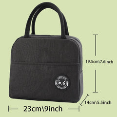 Insulated Lunch Cooler Bag Mushroom Print Zipper Handbag