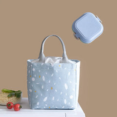 Lunch Food Bags Cotton Linen Waterproof Durable Functional Insulation Handbag