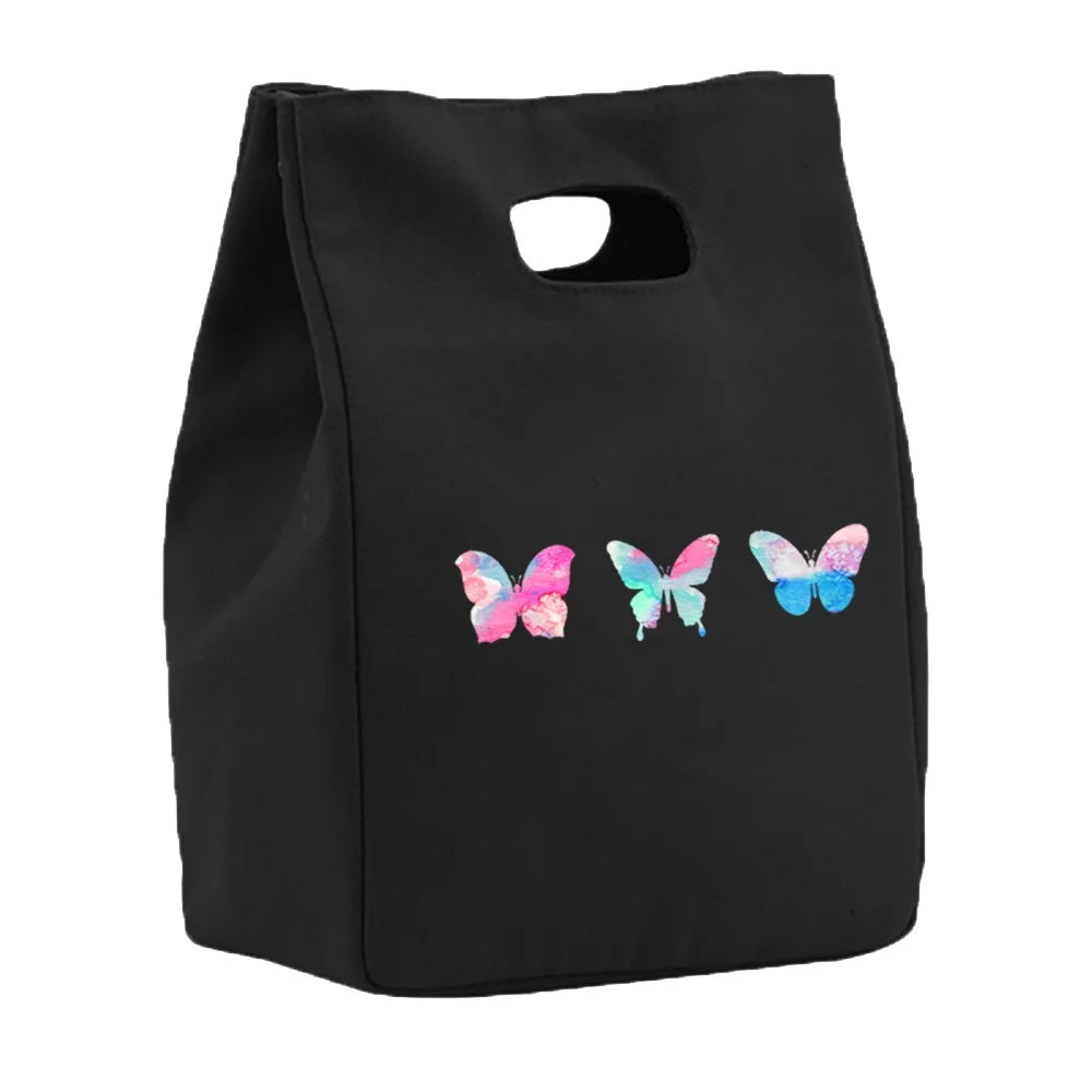 Insulated Lunch Bag Tin Foil Insulation Food Bags Eco Reusable Canvas Portable