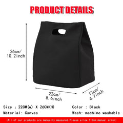 Insulated Lunch Bag Tin Foil Insulation Food Bags Eco Reusable Canvas Portable