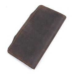 Crazy Horse Leather Wallet Men's Long Clutch Bag 8032R