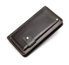 Leather Clutch Wallet Big Capacity Phone Bag Unisex Cow Leather Hand Bag