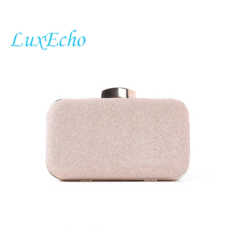 LuxEcho Rhinestone Chain Bride Wedding Purse Evening Clutch