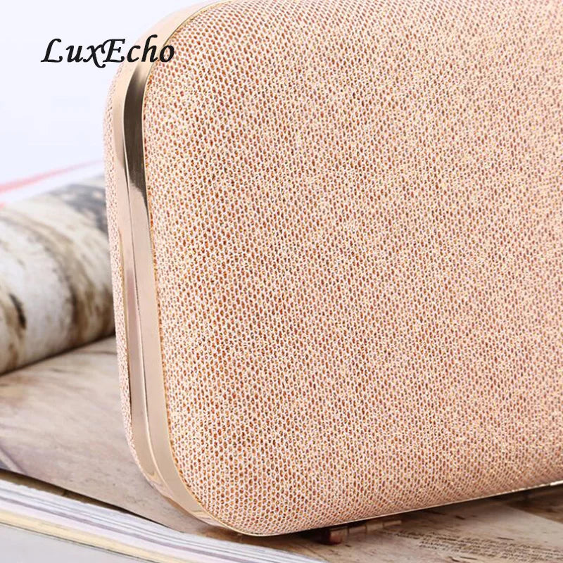 LuxEcho Rhinestone Chain Bride Wedding Purse Evening Clutch