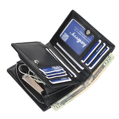 Men Leather Wallet Male Clutch Money Bag Carteira