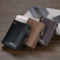 Men Leather Wallet Male Clutch Money Bag Carteira