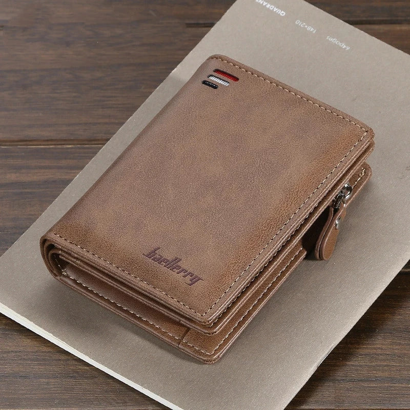 Men Leather Wallet Male Clutch Money Bag Carteira