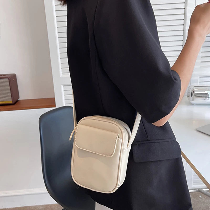 Mini PU Leather Shoulder Bag Women Crossbody Purse Zipper