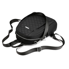 Nylon Backpack for Teen Girls Multi-pocket School Bag Plaid