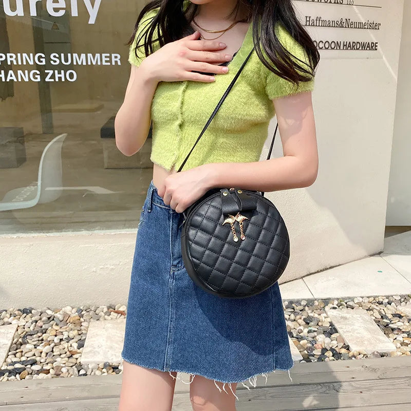 Women Crossbody Shoulder Bag Ladies Purse Handbags Round Bag Female Clutch