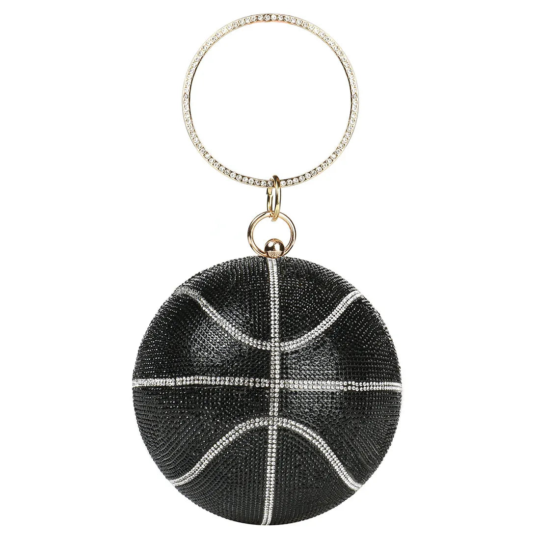 Women's Basketball Diamond Ball Party Purse Handbag Tote Shoulder Chain Bag