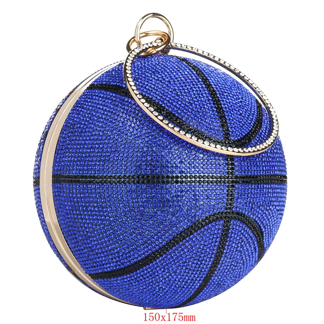 Women's Basketball Diamond Ball Party Purse Handbag Tote Shoulder Chain Bag